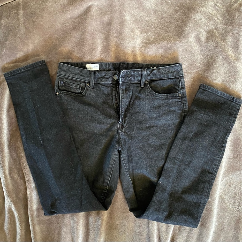 High Rise Black Skinny Jeans